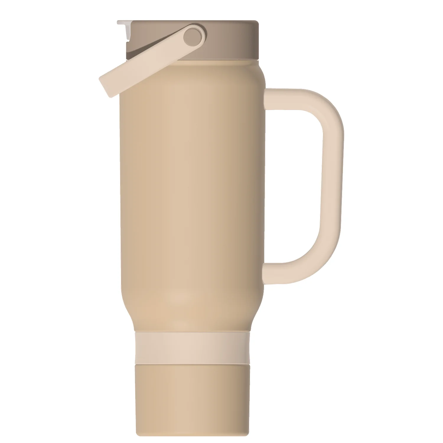 Curvey Straw Tumbler in Caramel, undecorated front view
