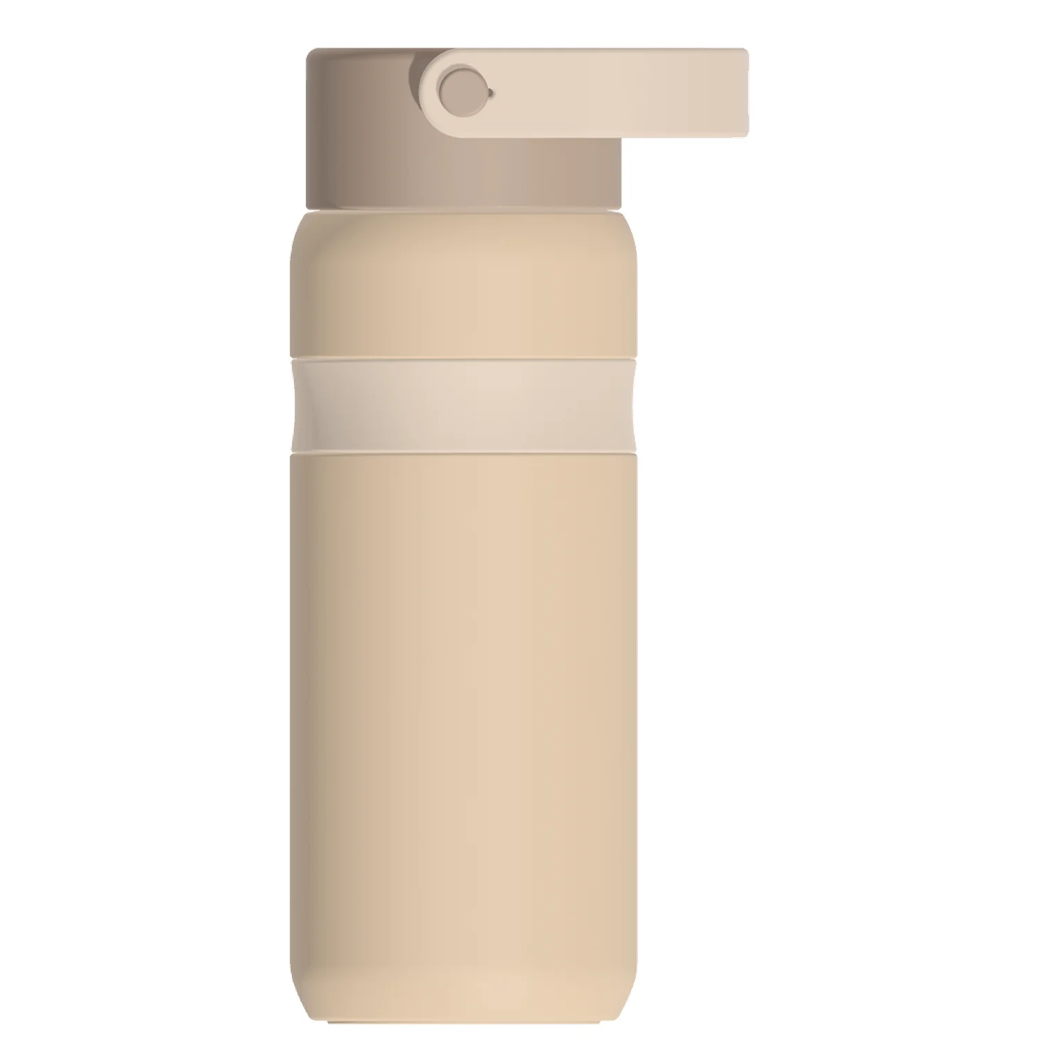 Curvey Water Bottle in Camel, back view