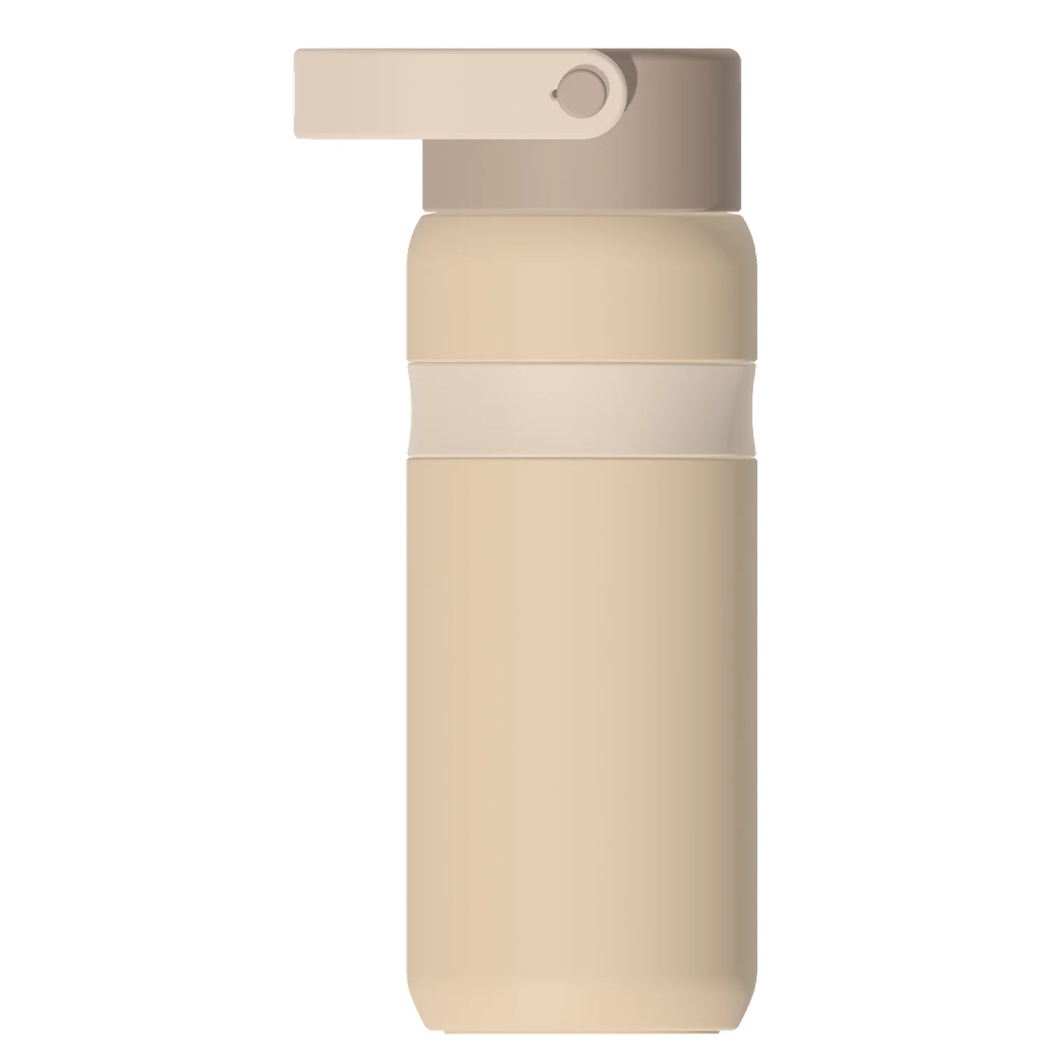 Curvey Water Bottle in Camel, front view