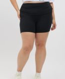 Black Bike Shorts Fold Up waist