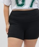 Black Bike Shorts Fold Up waist