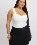 White Bodysuit Sleeveless Supersoft