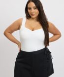 White Bodysuit Sleeveless Supersoft