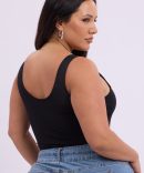 Black Bodysuit Sleeveless Supersoft