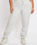 Grey Elastic Waist Track Pants
