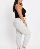 Grey Elastic Waist Track Pants