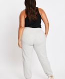 Grey Elastic Waist Track Pants
