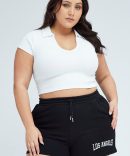 Black Track Shorts High Waist