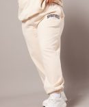 Beige Track Pants High Rise