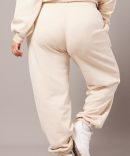 Beige Track Pants High Rise