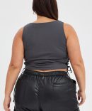 Black Faux Leather Shorts Athletic Waist