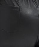 Black Faux Leather Shorts Athletic Waist