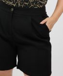 Black Tailored Longline Shorts