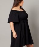 Black Off Shoulder Mini Dress