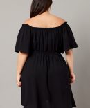 Black Off Shoulder Mini Dress