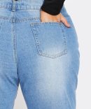 Blue High Rise Boyfriend Denim Jeans
