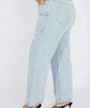 Denim Wide Leg Jeans High Rise Distressed