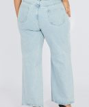 Denim Wide Leg Jeans High Rise Distressed