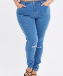 Blue Skinny Denim Jeans High Rise
