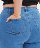 Blue Skinny Denim Jeans High Rise