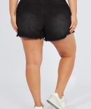 Black Relaxed Shorts High Rise
