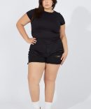 Black Relaxed Shorts High Rise