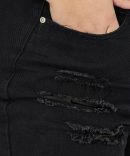 Black Relaxed Shorts High Rise