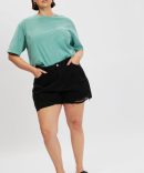 Black Relaxed Shorts High Rise