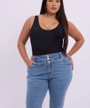 Denim Capri Jeans High Rise