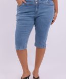 Denim Capri Jeans High Rise