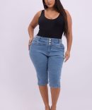 Denim Capri Jeans High Rise