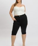 Black Capri Jeans Mid Rise