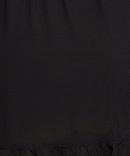 Black Short Puff Sleeve Gather Frill Hem Dress
