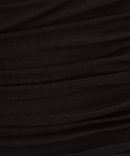 Black Corset Top Short Sleeve Crop Mesh