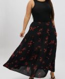 Black Floral Maxi Skirt