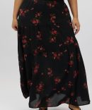Black Floral Maxi Skirt