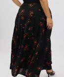 Black Floral Maxi Skirt