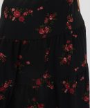 Black Floral Maxi Skirt