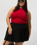 Black Pleated Tennis Skirt with Shorts Underneath