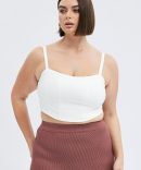 White Corset Top Sleeveless Crop