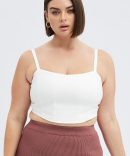 White Corset Top Sleeveless Crop