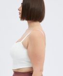 White Corset Top Sleeveless Crop