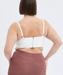 White Corset Top Sleeveless Crop