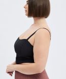 Black Corset Top Sleeveless Crop