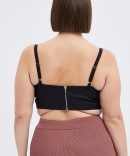 Black Corset Top Sleeveless Crop