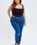 Black Corset Top Sleeveless Crop