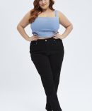 Grey Corset Top Sleeveless Crop