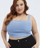 Grey Corset Top Sleeveless Crop