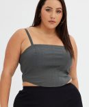 Grey Corset Top Sleeveless