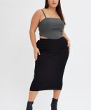 Grey Corset Top Sleeveless
